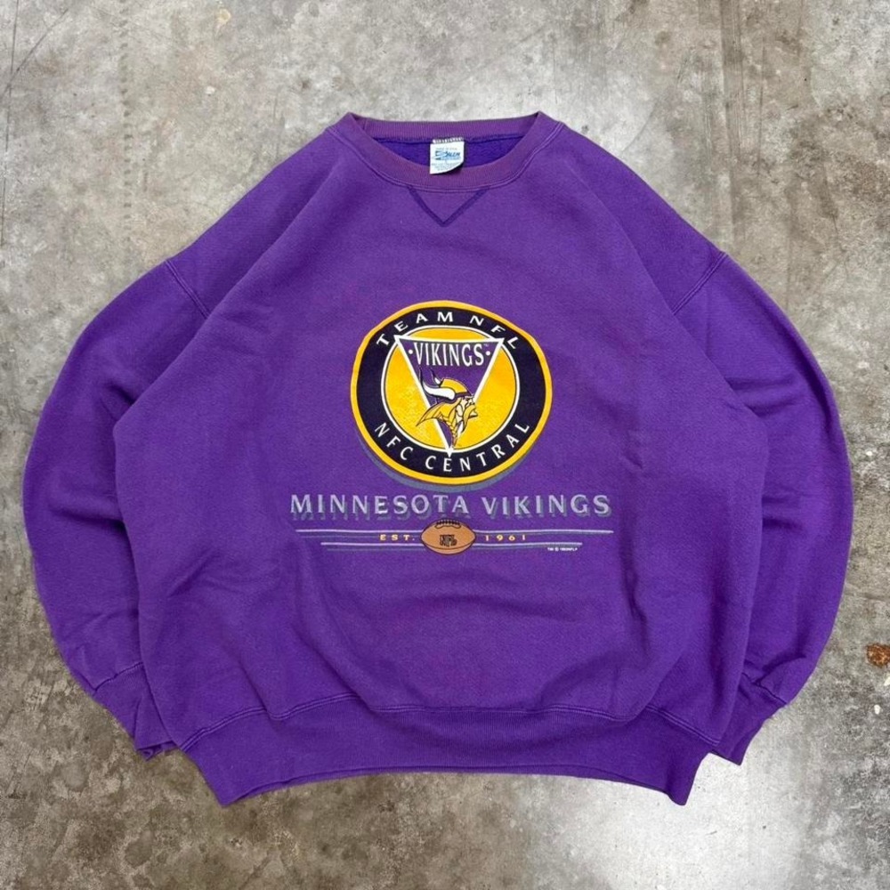 Vintage 90s Salem Sports Minnesota Vikings Crewneck Sweatshirt Size L